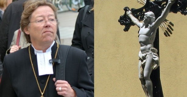 Lesbian Bishop Wants to Remove Crosses from Church to Appease Muslims